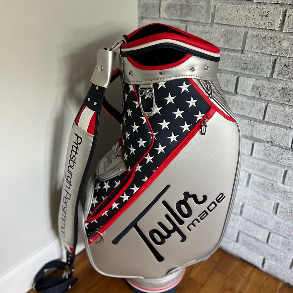 TaylorMade Red, Silver, & Blue Star Pattern Bag